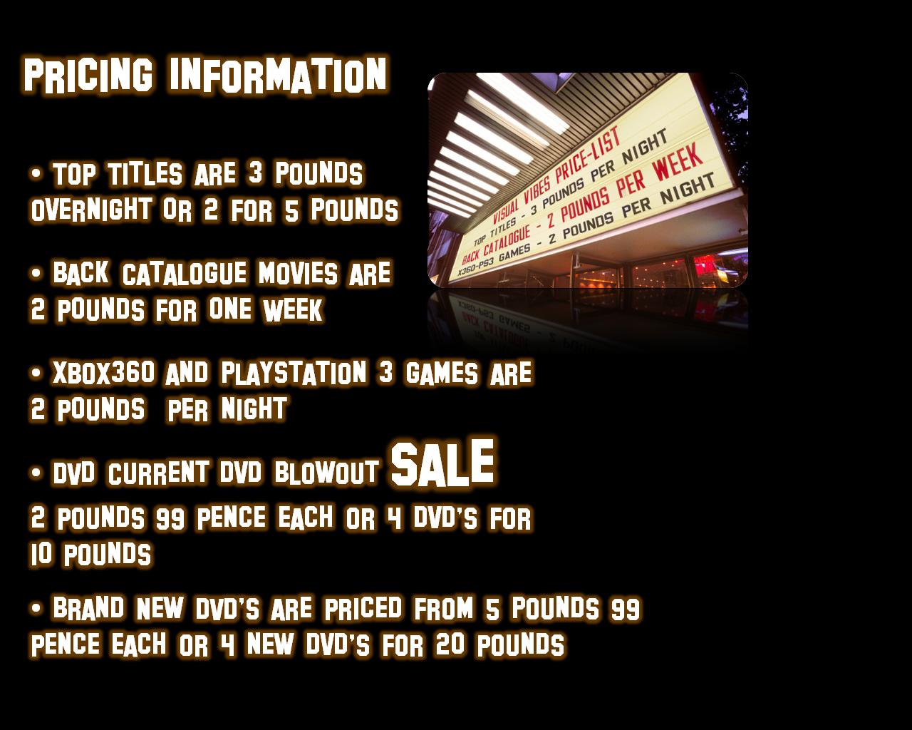 Visual Vibes Pricing Information